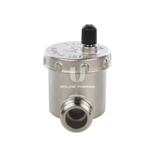 Автоматический воздухоотводчик Stout SVS-0013-000015 1/2", угловой, вертикальный выпуск, никелированный