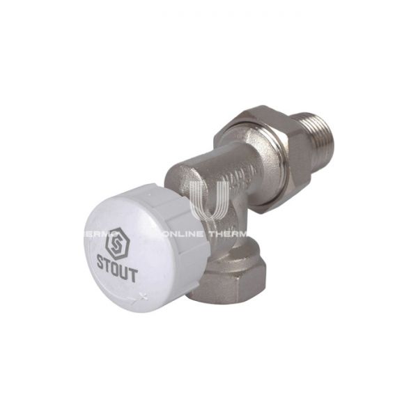 Клапан Stout термостатический, осевой 1/2", с преднастройкой