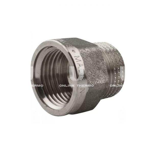 Переходник с внутренней и наружной резьбой Tiemme 1500364, ВР-НР 1/2"x3/4", никелированный, серия 1551N