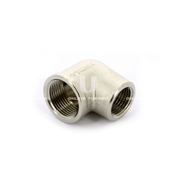 Угольник (угол) 90◦ переходной с внутренней резьбой Tiemme 1500392, ВР 1"х3/4", никелированный, серия 1560N