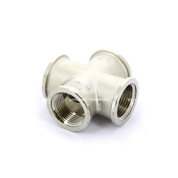 Крестовина с внутренней резьбой Tiemme 1500475, ВР 1 1/4", никелированная, серия 1580N