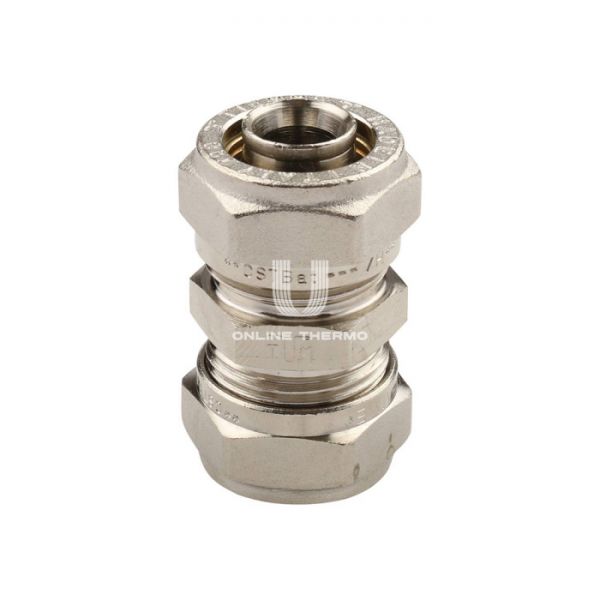 Муфта равносторонняя Tiemme 1600024, 20 мм, никелированная, компрессионная