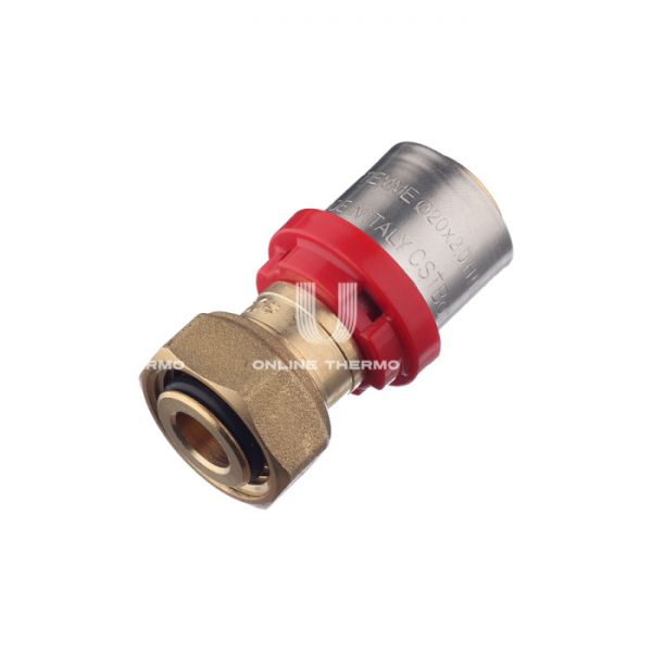 Муфта переходная (переходник под конус) с накидкой гайкой Tiemme 1650077 20x1/2'', пресс-фитинг