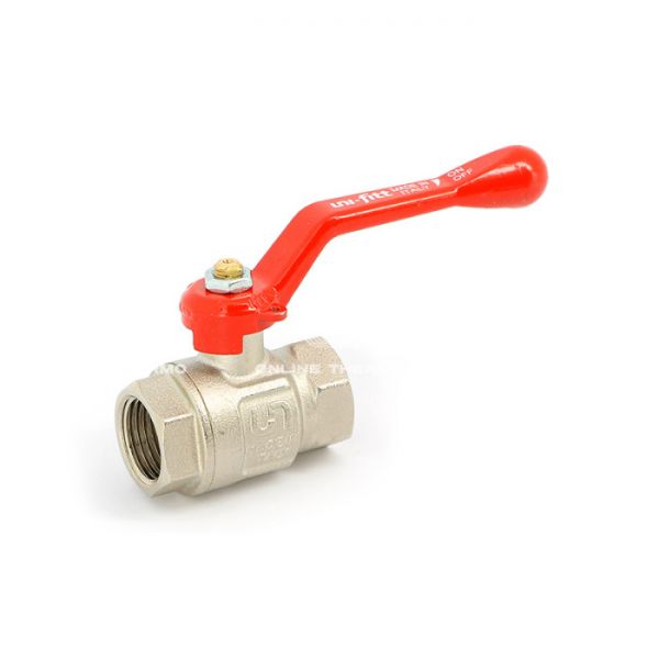 Кран шаровый Uni-Fitt Etalon 110L2000, 1/2" ВР-ВР, полнопроходной, ручка-рычаг