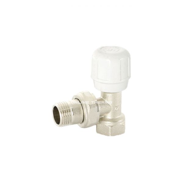 Радиаторный клапан (вентиль) ручной регулировки Uni-fitt 155N2000 1/2" ВР-НР, угловой, с разъемным соединением