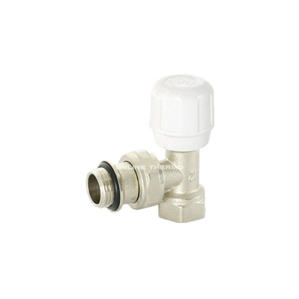 Радиаторный клапан (вентиль) ручной регулировки Uni-fitt 156N2000 1/2" ВР-НР, угловой, с антипротечкой, с разъемным соединением