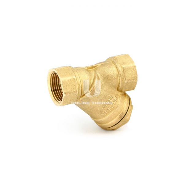 Косой фильтр механической (грубой) очистки Uni-fitt 211G2000 1/2" ВР-ВР, с отверствием для промбировки, 400 мкм