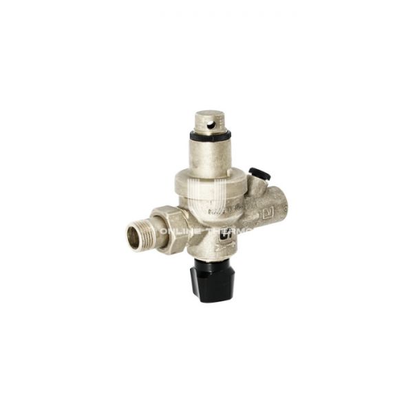 Автоматический подпиточный клапан Uni-fitt 290N2140 ВР-НР 1/2", поршневой, без манометра, никелированный