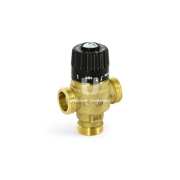 Термостатический смесительный клапан Uni-Fitt 353G2240 DN25 НР 1", Kvs 1.8, PN5, 30-65°С, смешение вниз