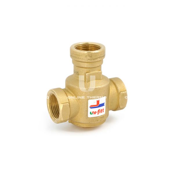 Термостатический смесительный клапан Uni-Fitt 358G6094 ВР 1", Kvs 9, PN10, 60°С, для твердотопливных котлов