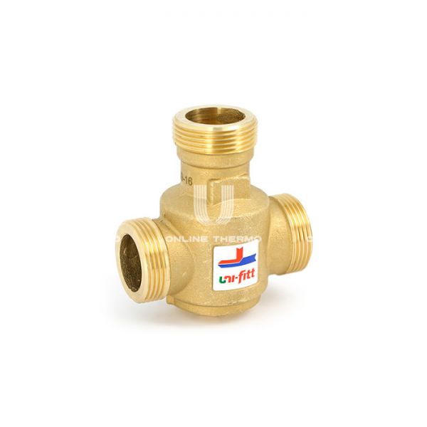 Термостатический смесительный клапан Uni-Fitt 359G6095 НР 1"1/4", Kvs 9, PN10, 60°С, для твердотопливных котлов