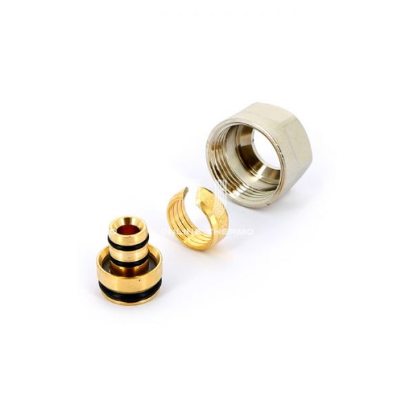 Резьбозажимное соединение Uni-fitt 408N1612, 1/2" для металлопластиковых труб 16х2.0 мм