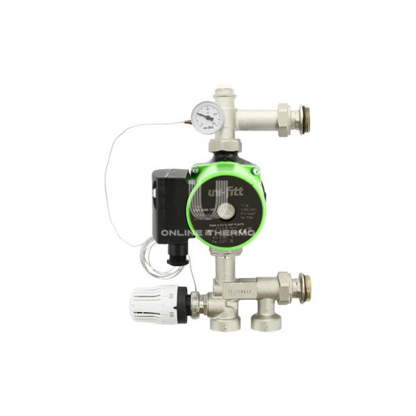 Насосно-смесительный узел Uni-Fitt Solomix Mini 474E1100, с наружной резьбой 1", с насосом Uni-Fitt ECP 15/60 130