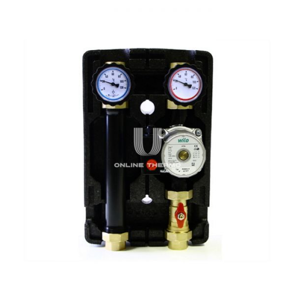 Насосная группа Uni-fitt 490W2500, прямая, DN 25 (1"), с насосом Wilo Star RS 25-6 180