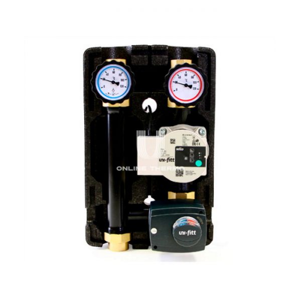 Насосная группа Uni-fitt 493P2500, смесительная с приводом, DN 25 (1"), с насосом Wilo Para 25-6 180