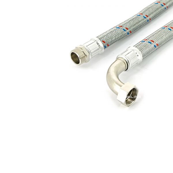 Гибкая подводка для воды антивибрационная Uni-Fitt 505S4408 1" ВР-НР, длина 800 мм, угловая