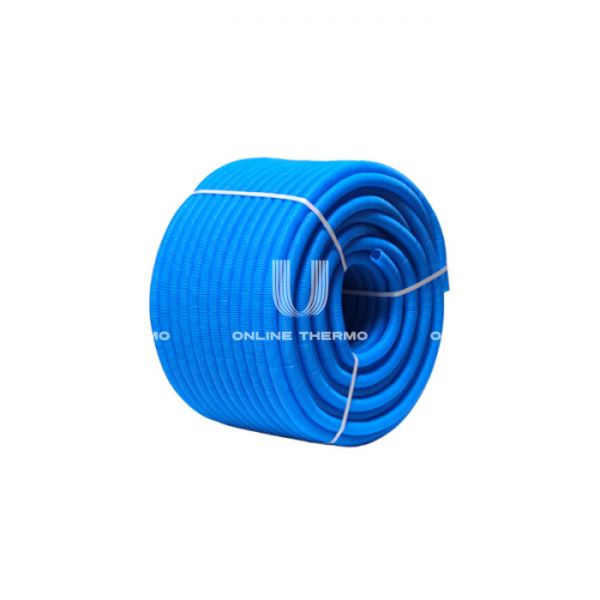 Труба гофрированная Uni-Fitt 583B3503 ПНД 35 мм, синяя, (для труб 26 мм), бухта 30 м