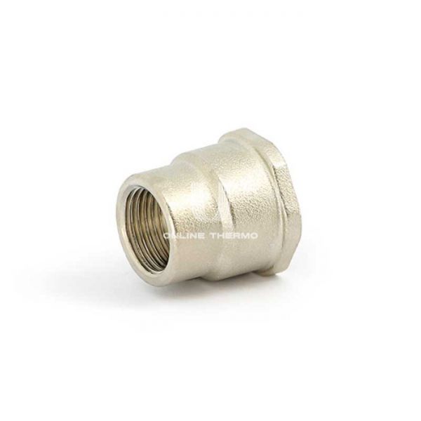 Муфта переходная с внутренней резьбой Uni-Fitt 602N3200, ВР 3/4"х1/2", никелированная