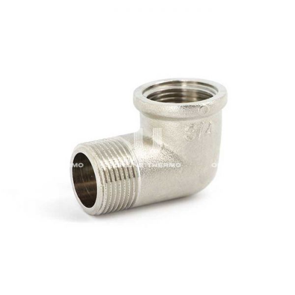 Угольник (угол) равносторонний с внутренней и наружной резьбой Uni-Fitt 611N6600, ВР-НР 1 1/2", никелированный