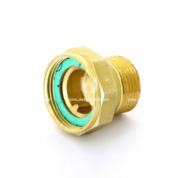 Соединение с накидной гайкой Uni-Fitt 624G2300, ВР-НР 1/2x3/4", с плоским уплотнением, редукционное