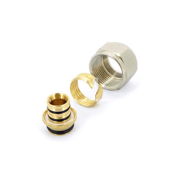 Резьбозажимное соединение Uni-fitt 680N1612, 1/2" для металлопластиковых труб 16х2.0 мм