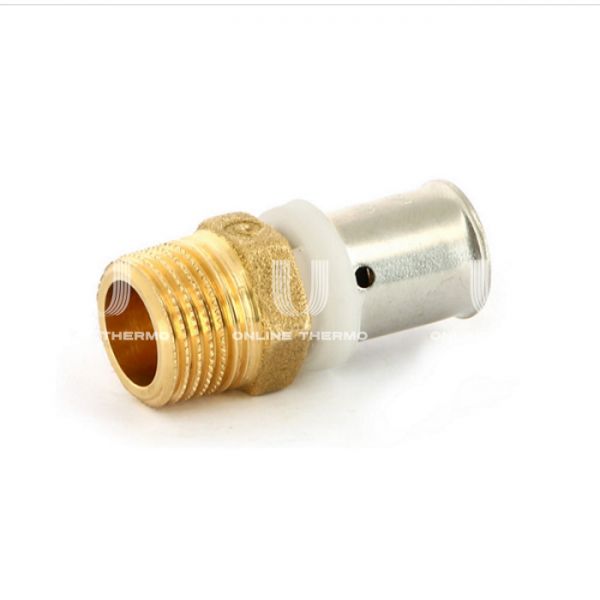 Муфта переходная (переходник) с наружной резьбой Uni-fitt 702G7200 20х1/2", пресс-фитинг