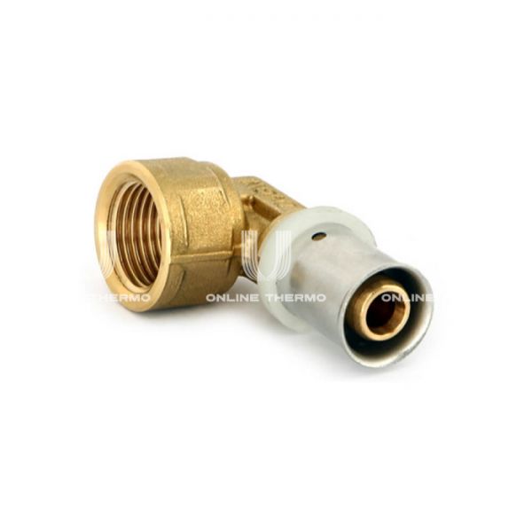 Угольник (угол) 90° с внутренней резьбой Uni-fitt 704G8400 26х1", пресс-фитинг