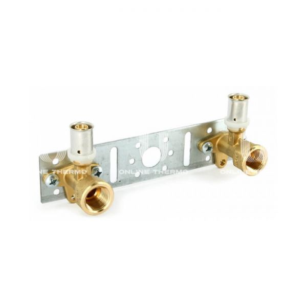 Настенный комплект (с водорозетками) для смесителя Uni-Fitt 712G7200 20х1/2", пресс-фитинг