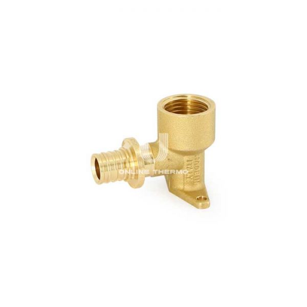 Угольник настенный (водорозетка) с внутренней резьбой Uni-Fitt 750G6240, 16х1/2"х16, высота 40 мм, с креплением, аксиальный