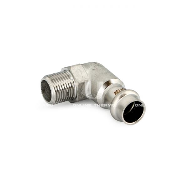 Угольник переходной однораструбный с наружной резьбой Uni-Fitt 785S1200 1/2"?15 мм, пресс-обжим