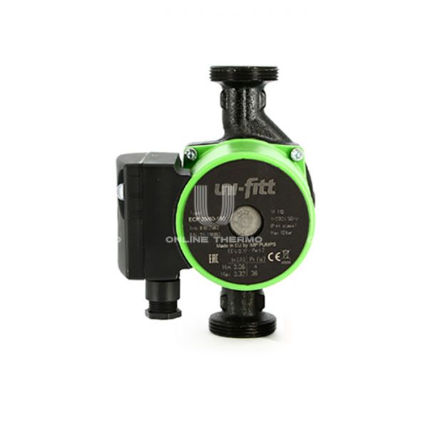 Насос циркуляционный Uni-Fitt ECP 25/80 180, 918E2580, база 180 мм, с гайками, энергоэффективный