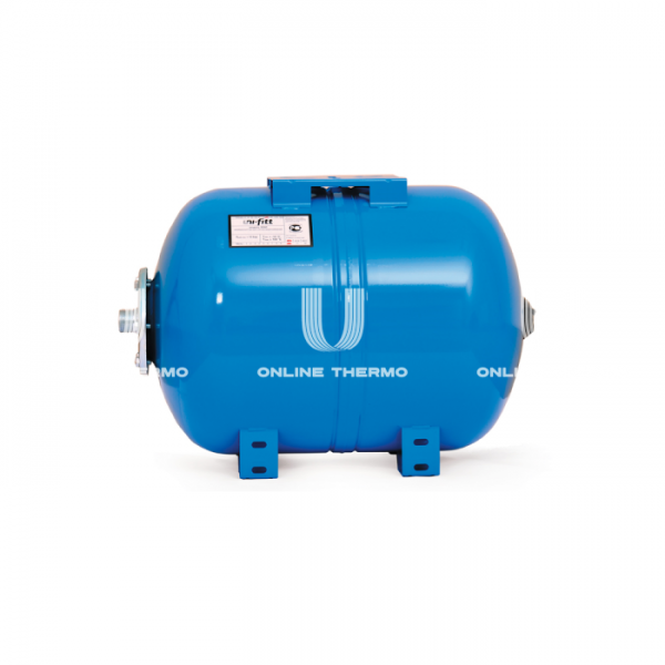 Гидроаккумулятор (расширительный бак) для водоснабжения Uni-Fitt WAO80, 80 л, синий, горизонтальный, на ножках