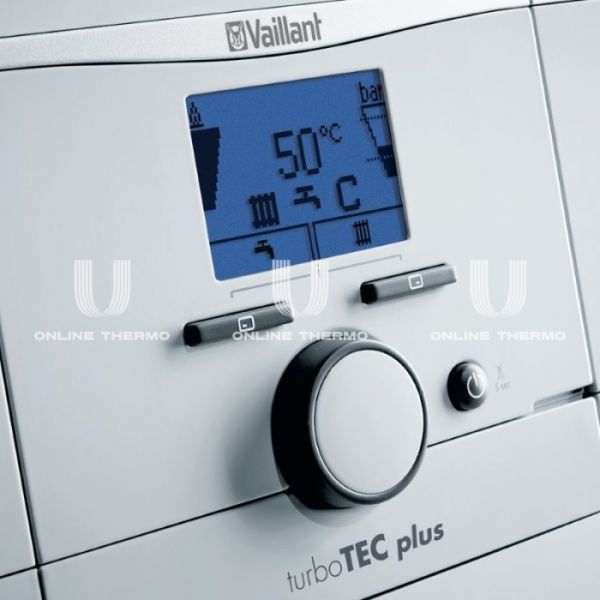 Настенный газовый котел Vaillant turboTEC plus VUW 322/5-5 0010015265, двухконтурный, закрытая камера, 32 кВт