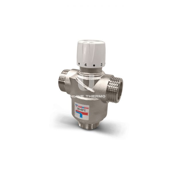 Термостатический смесительный клапан Varmega T251012N.AJ-UT DN25 НР 1'', Kvs 4.5, PN10, 20-43°C