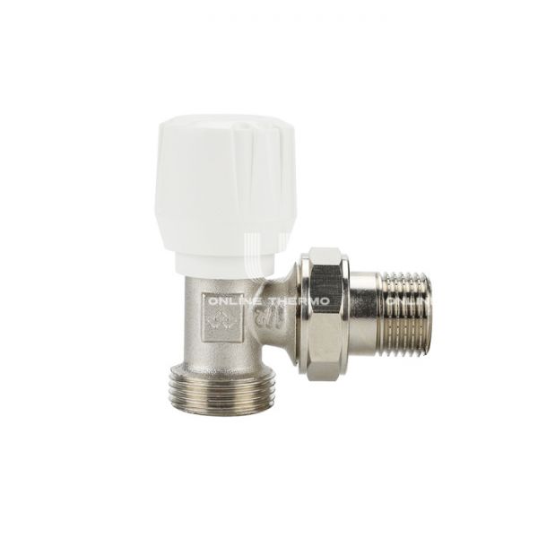 Радиаторный клапан (вентиль) ручной регулировки Varmega VM10002, 1/2" x 3/4"EK НР, угловой