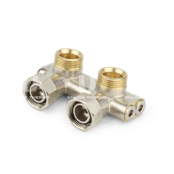 Узел нижнего подключения Varmega VM13951, 3/4"EKх3/4"EK НР-ВР, прямой, перекрестный