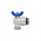 Комплект угловых шаровых кранов Varmega VM15955, 1"x1" НР-НР, с разъемным соединением, ручка-бабочка, для коллекторных групп