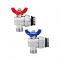 Комплект угловых шаровых кранов Varmega VM15956, 1"x3/4" НР-НР, с разъемным соединением, ручка-бабочка, для коллекторных групп