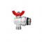 Комплект угловых шаровых кранов Varmega VM15956, 1"x3/4" НР-НР, с разъемным соединением, ручка-бабочка, для коллекторных групп