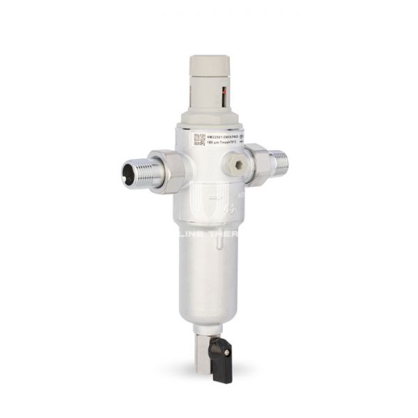 Комбинированный промывной фильтр Varmega VM22901, 1/2" НР, для горячей и холодной воды, с редуктором давления