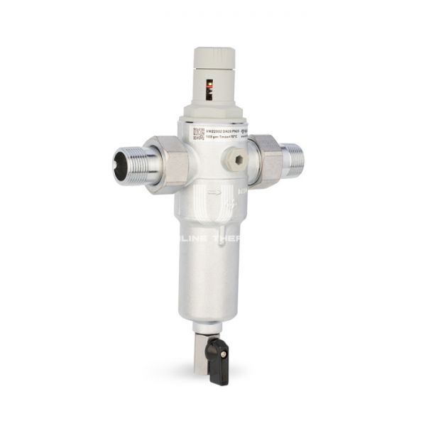 Комбинированный промывной фильтр Varmega VM22902, 3/4" НР, для горячей и холодной воды, с редуктором давления