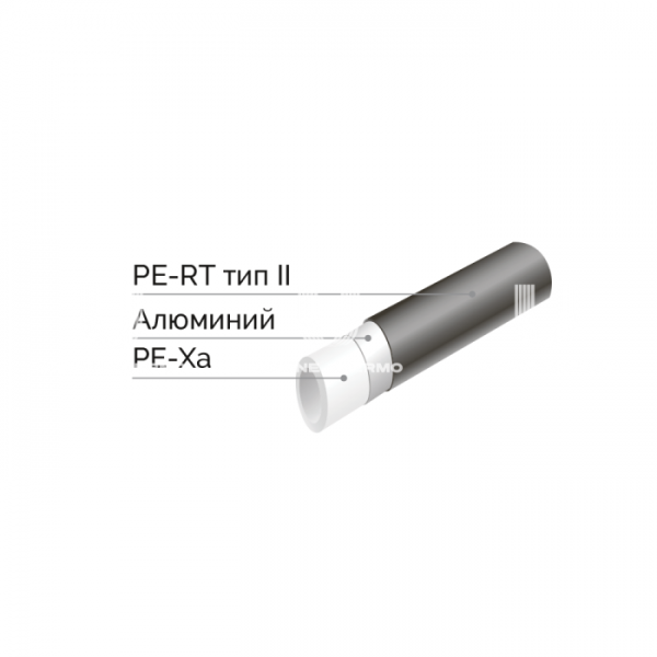 Труба Varmega Stabil PE-Xa/AL/PE-RT тип II VM5022537050, 25x3.7 мм, бухта 50 м, серая