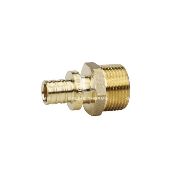 Муфта переходная (переходник) с наружной резьбой Varmega Slide-fit VM51215, 25х1/2", латунная, аксиальная