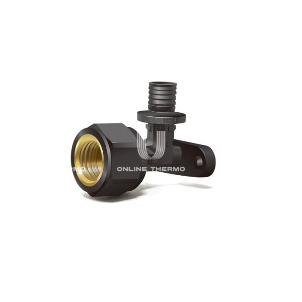 Угольник настенный (водорозетка) с внутренней резьбой Varmega Slide-fit VM51602, 20х1/2", высота 60 мм, с креплением, аксиальный