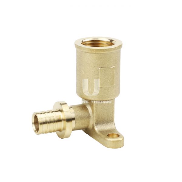 Угольник настенный (водорозетка) с внутренней резьбой Varmega Slide-fit VM51621, 16x1/2", высота 55 мм, удлиненный, с креплением, аксиальный