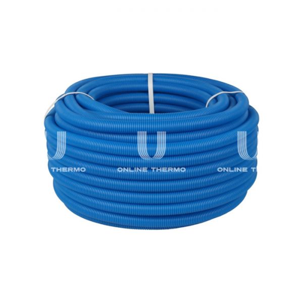 Труба гофрированная Varmega VM58011 ПНД 23 мм, синяя (для труб 16), бухта 50 м