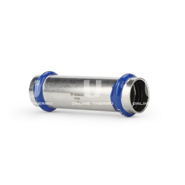 Муфта двухраструбная Varmega Inox Press надвижная VM703002222, 22?22 мм