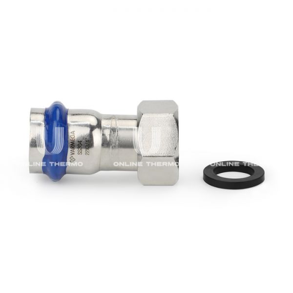 Муфта раструбная Varmega Inox Press с накидной гайкой VM709002206, 22?1"