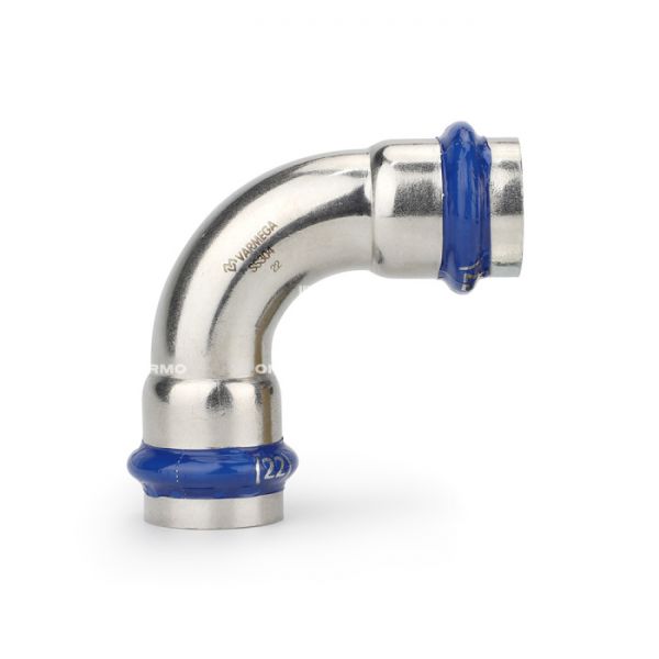 Угольник 90° двухраструбный Varmega Inox Press VM710004242, 42?42 мм