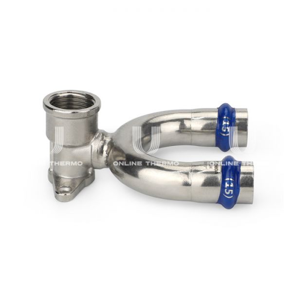 Водорозетка раструбная Varmega Inox Press с внутренней резьбой, проходная VM717001504, 15?1/2"